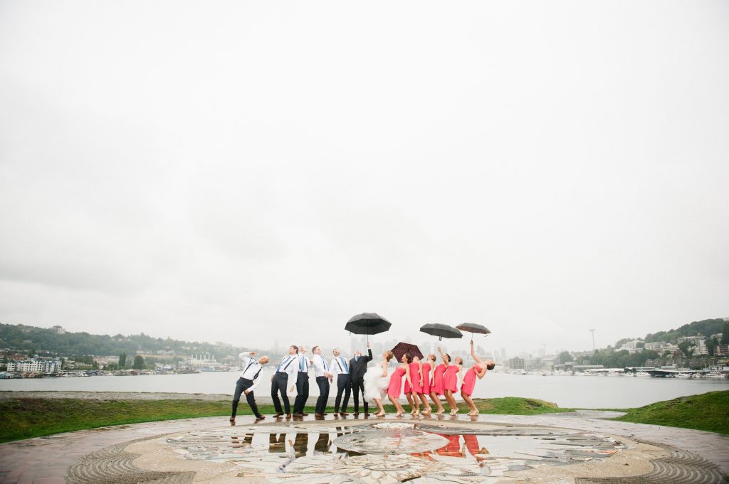 embrace rain on your wedding day