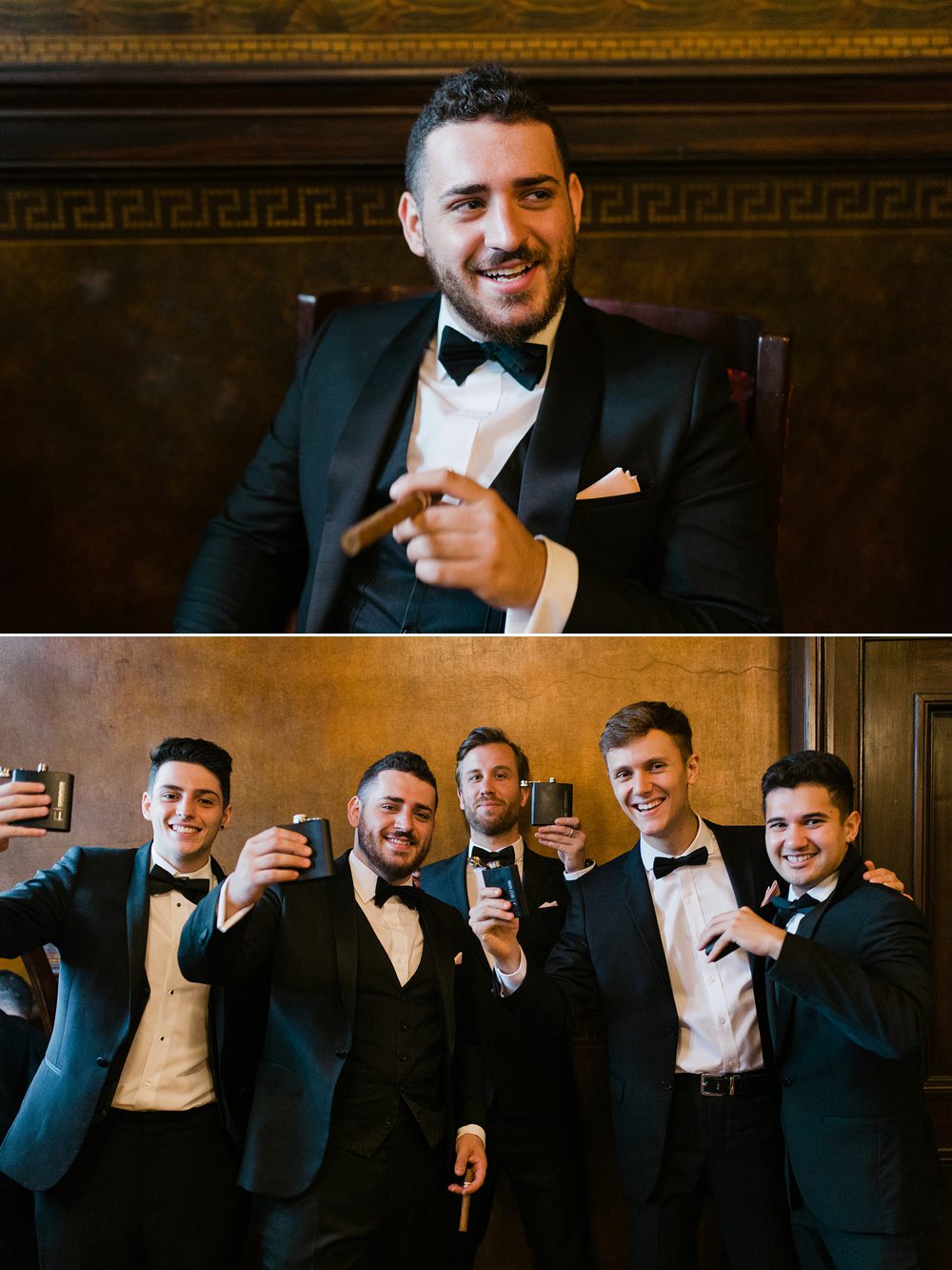 gromm-and-groomsmen-with-cigars-and-flasks