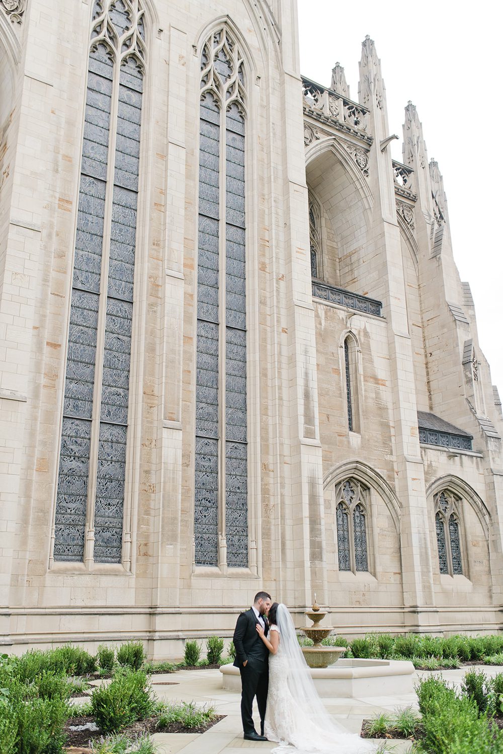 bride-and-groom-in-front-of-church
